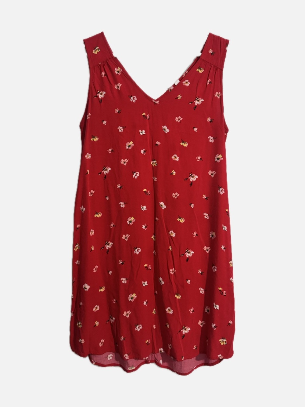 GAP Red Floral V-Neck Dress